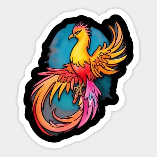 Legendary Phoenix bird of fire and revenge Sticker